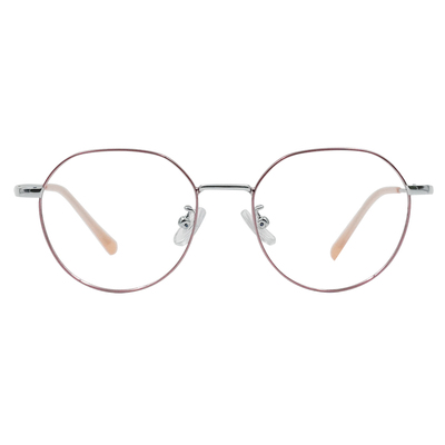 MICKY KIDS｜時光膠囊 多邊框眼鏡｜蜜桃粉橘