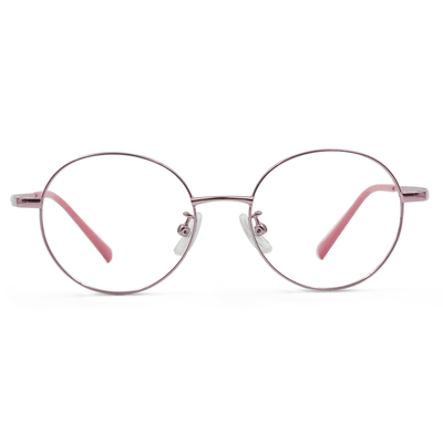 MICKY KIDS｜小步舞曲 圓框眼鏡｜優雅粉
