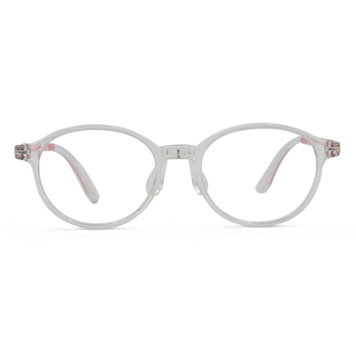 MICKY KIDS｜鹽系軟糖 圓框眼鏡｜冰晶粉