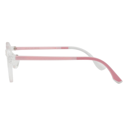 MICKY KIDS｜鹽系軟糖 圓框眼鏡｜冰晶粉