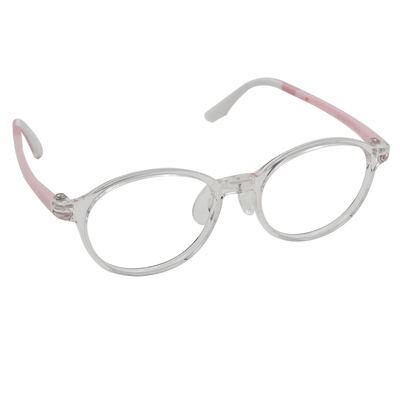 MICKY KIDS｜鹽系軟糖 圓框眼鏡｜冰晶粉