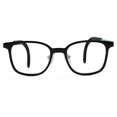 MICKY KIDS｜思考家 方框眼鏡｜氣勢黑X綠