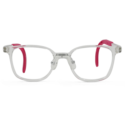 MICKY KIDS｜思考家 方框眼鏡｜純淨桃