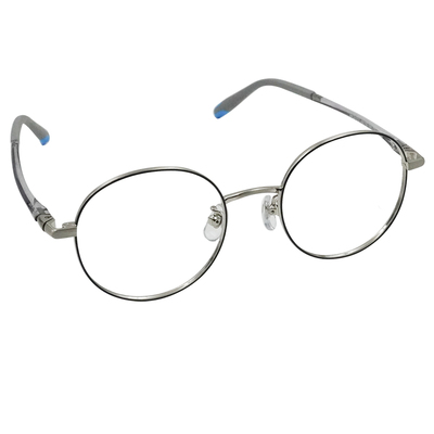 MICKY KIDS｜小追光者 圓框眼鏡｜沉穩灰銀