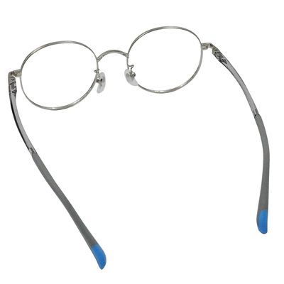 MICKY KIDS｜小追光者 圓框眼鏡｜沉穩灰銀