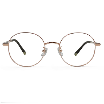 MICKY KIDS｜小追光者 圓框眼鏡｜晨霧粉金