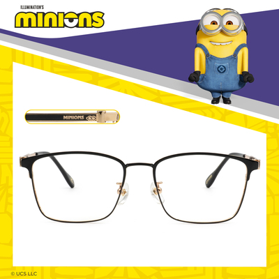 小小兵系列-光學框  |  經典Minions 眉框眼鏡  |  藏金黑