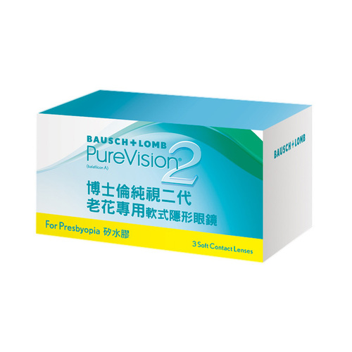 博士倫純視二代老花專用軟式隱形眼鏡(3片裝)