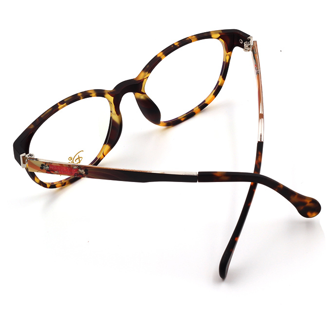 米奇系列  復古彩帶圓框眼鏡  玳瑁迷霧黃  (M3312Y-1-1-52)