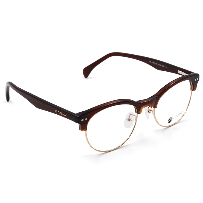 K-Design  17年款眼鏡 設計師廣告款-韓風眼鏡經典潮流眉框眼鏡 焦糖棕 (KD3-0702-2-1-50)