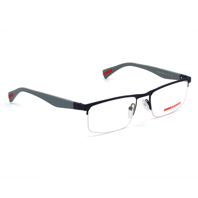 Prada Linea Rossa 彈力能量學銀眉框眼鏡赤緞灰 Ps52fv Dg11o1 54 Prada 光學框 Eyesmart寶島眼鏡