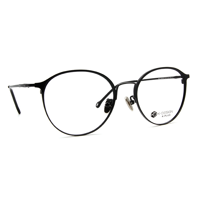 K-DESIGN K PLUS舒適彈力款眼鏡◆巧思新搭波士頓框眼鏡 復古黑