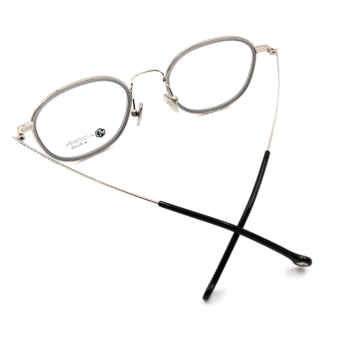 K-DESIGN K PLUS 舒適輕盈系列  ▏輕透微風眼鏡復潮套圈框眼鏡 光芒灰