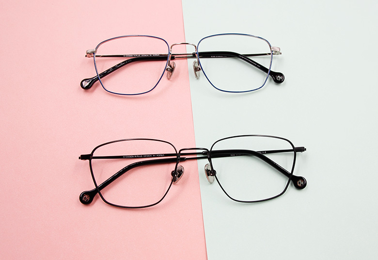 K-DESIGN K PLUS 舒適輕盈系列  ▏漢摩拉比古典細緻方框眼鏡 沉著黑