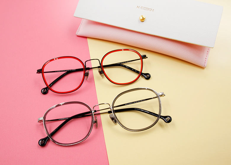 K-DESIGN K PLUS 舒適輕盈系列  ▏輕透微風眼鏡復潮套圈框眼鏡  旭日紅