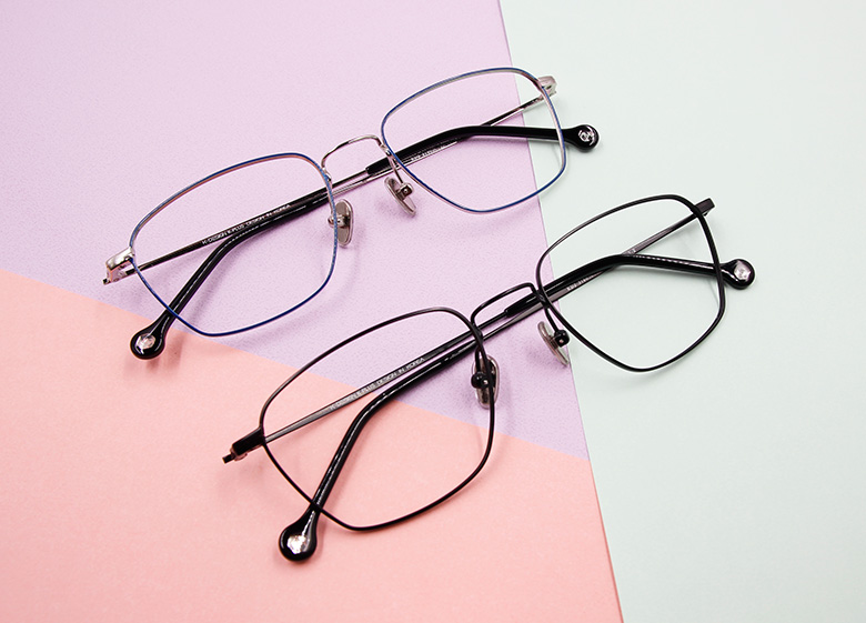 K-DESIGN K PLUS 舒適輕盈系列  ▏漢摩拉比古典細緻方框眼鏡 夢想藍