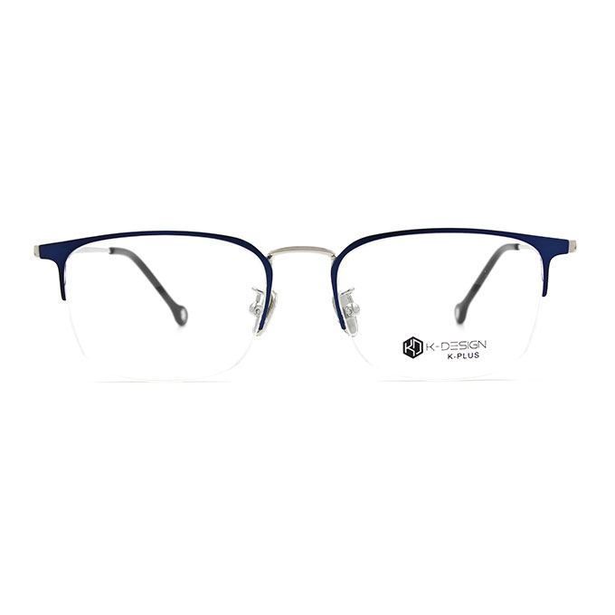 K-DESIGN K PLUS 低奢百搭眉型半框眼鏡◆專注藍