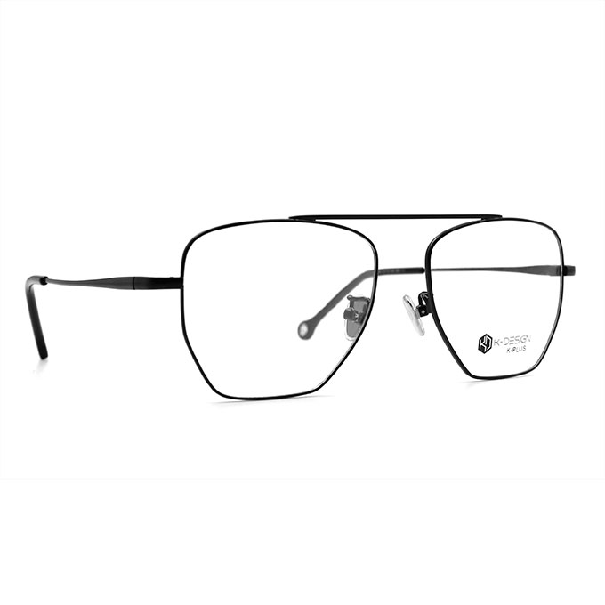 K-DESIGN K PLUS 純粹設計飛官多邊款眼鏡◆經典黑