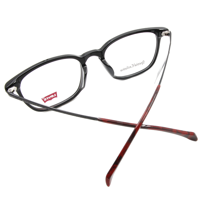 LEVI’S Special Exclusive-粗框眼鏡 精雕微醺紅
