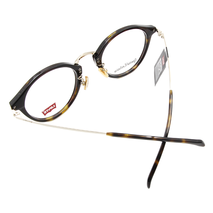 LEVI’S Special Exclusive-復古圓框眼鏡 奢華幻彩黑