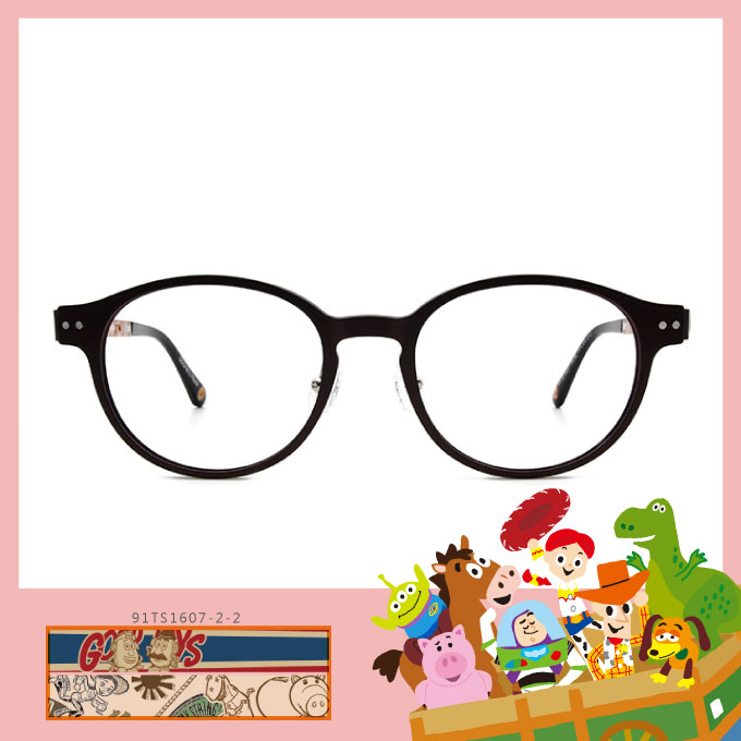Toy Story × 蛋頭夫婦橢圓粗框眼鏡 如影隨形 ◆ 蜜茶棕