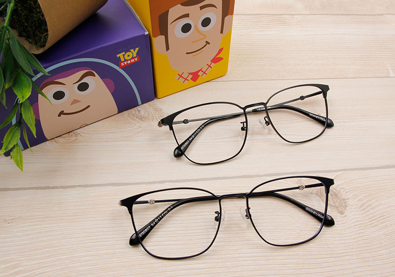 Toy Story × 巴斯光年眉框眼鏡 時光穿越 ◆ 箔金藍