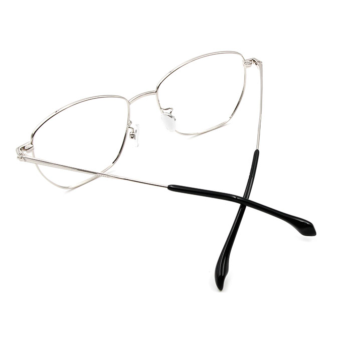 a/p lab▼時尚設計多邊框眼鏡 鋼質銀