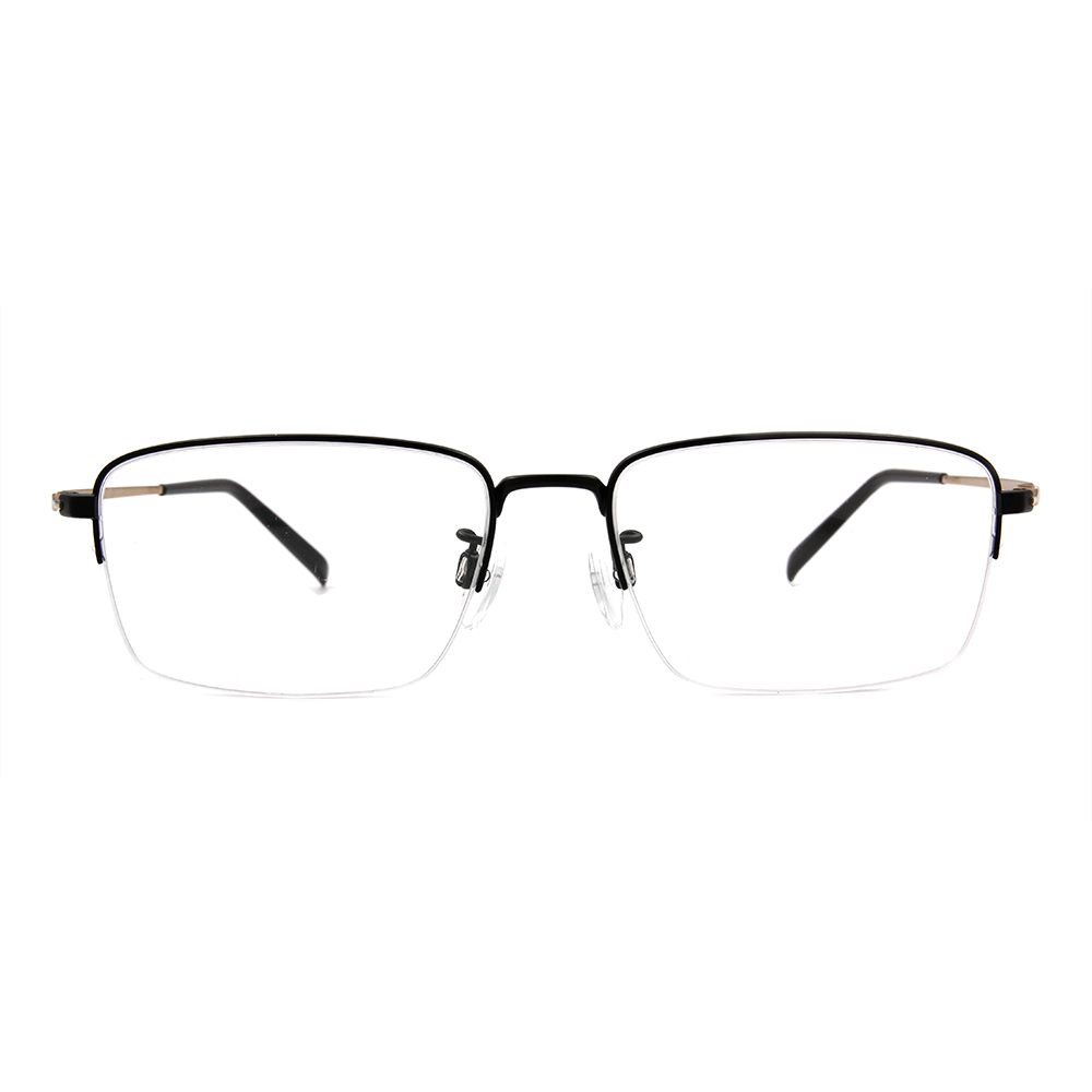 CHARMANT  透視曲線方型眉框眼鏡 ▏金緻黑