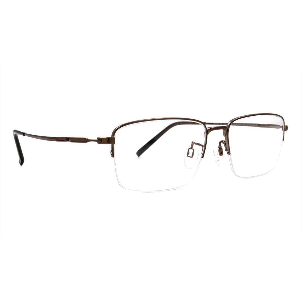 CHARMANT  透視曲線方型眉框眼鏡 ▏古銅金