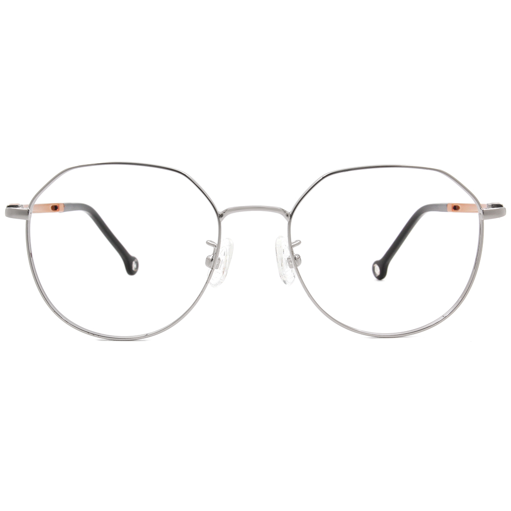 K-DESIGN KREATE 輕彈個性多邊框眼鏡 🎨 銀/咖啡紫