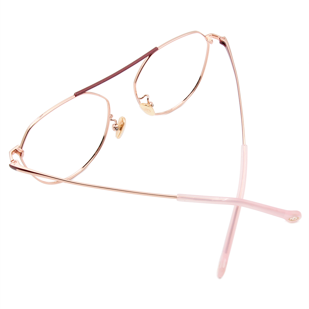 K-DESIGN KREATE 繽紛撞色系列多邊框眼鏡🎨 莓粉金