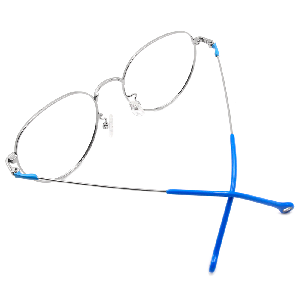 K-DESIGN KREATE 可愛拼色細圓框眼鏡🎨 槍/海藍