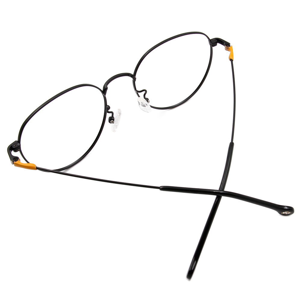 K-DESIGN KREATE 可愛拼色細圓框眼鏡🎨 黑/薑黃