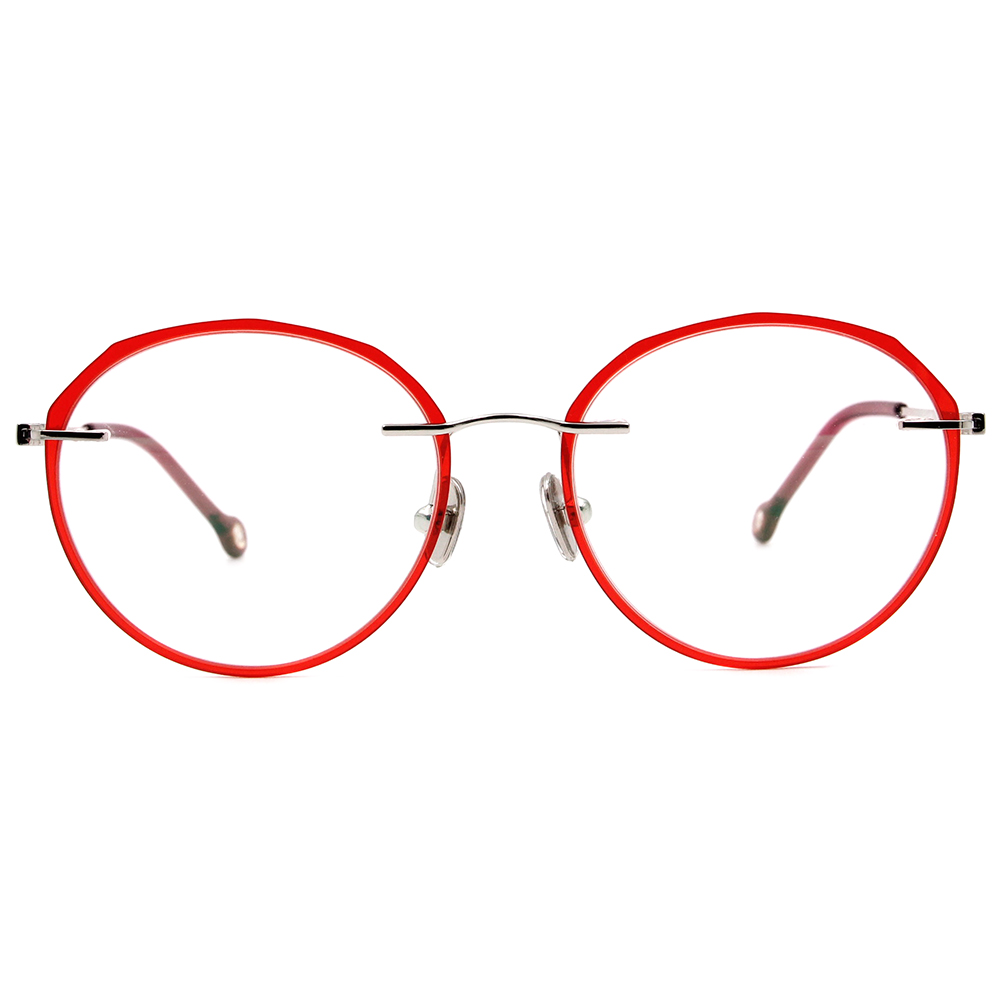 K-DESIGN KREATE l 廣告款眼鏡 l 極限多彩無邊套圈框眼鏡🎨 乾燥玫瑰/蘋果綠