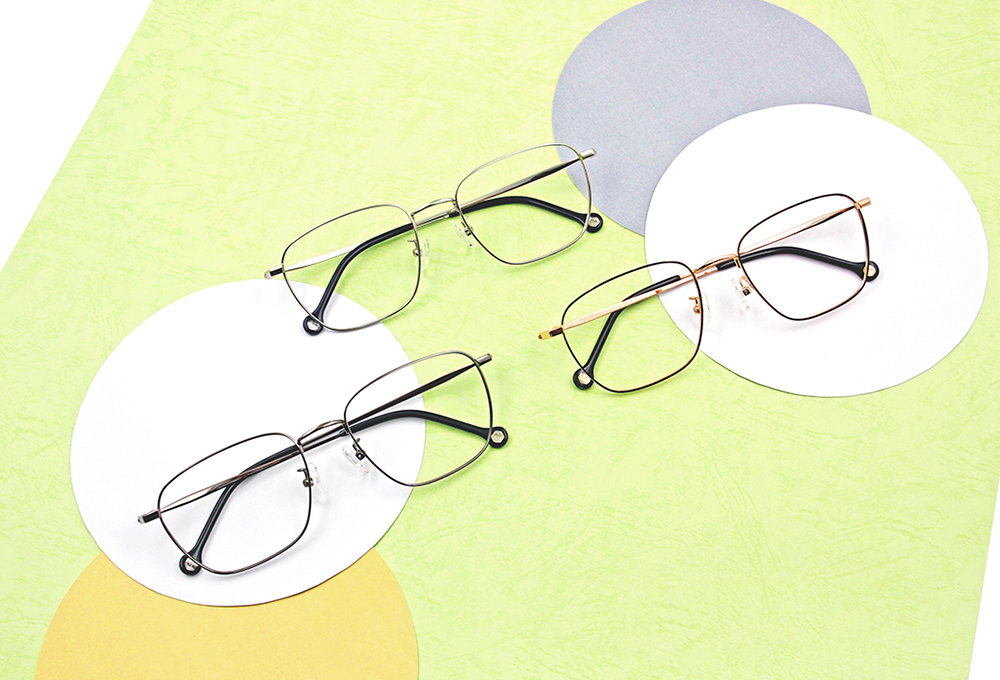 K-DESIGN KREATE 個性俐落方框眼鏡🎨 鐵灰/綠