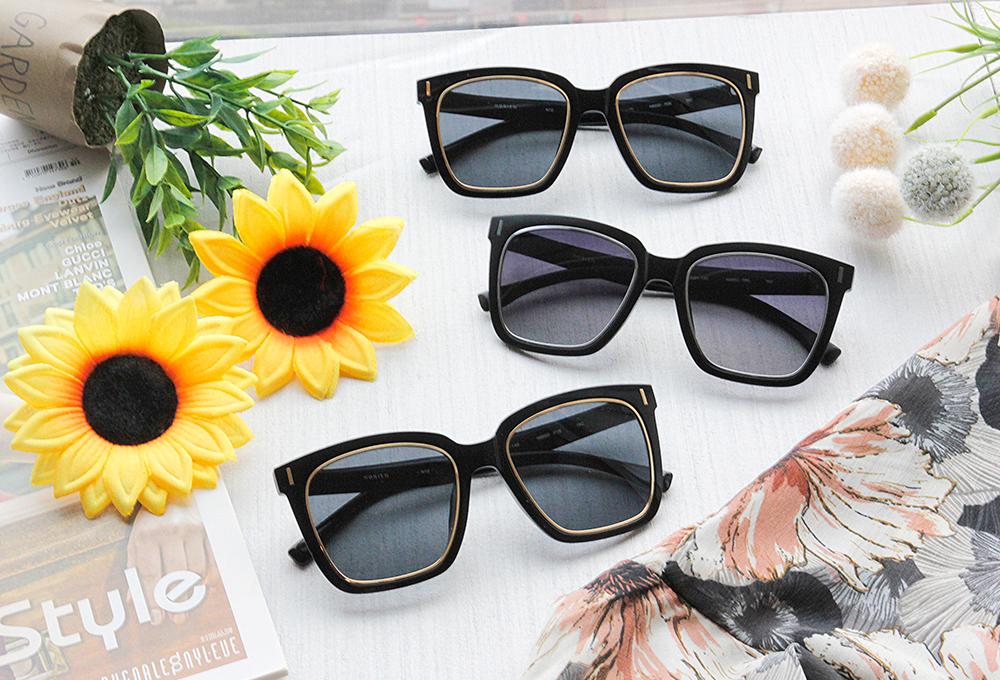 HORIEN 時尚酷炫大方框太陽眼鏡  ☀ 百搭黑