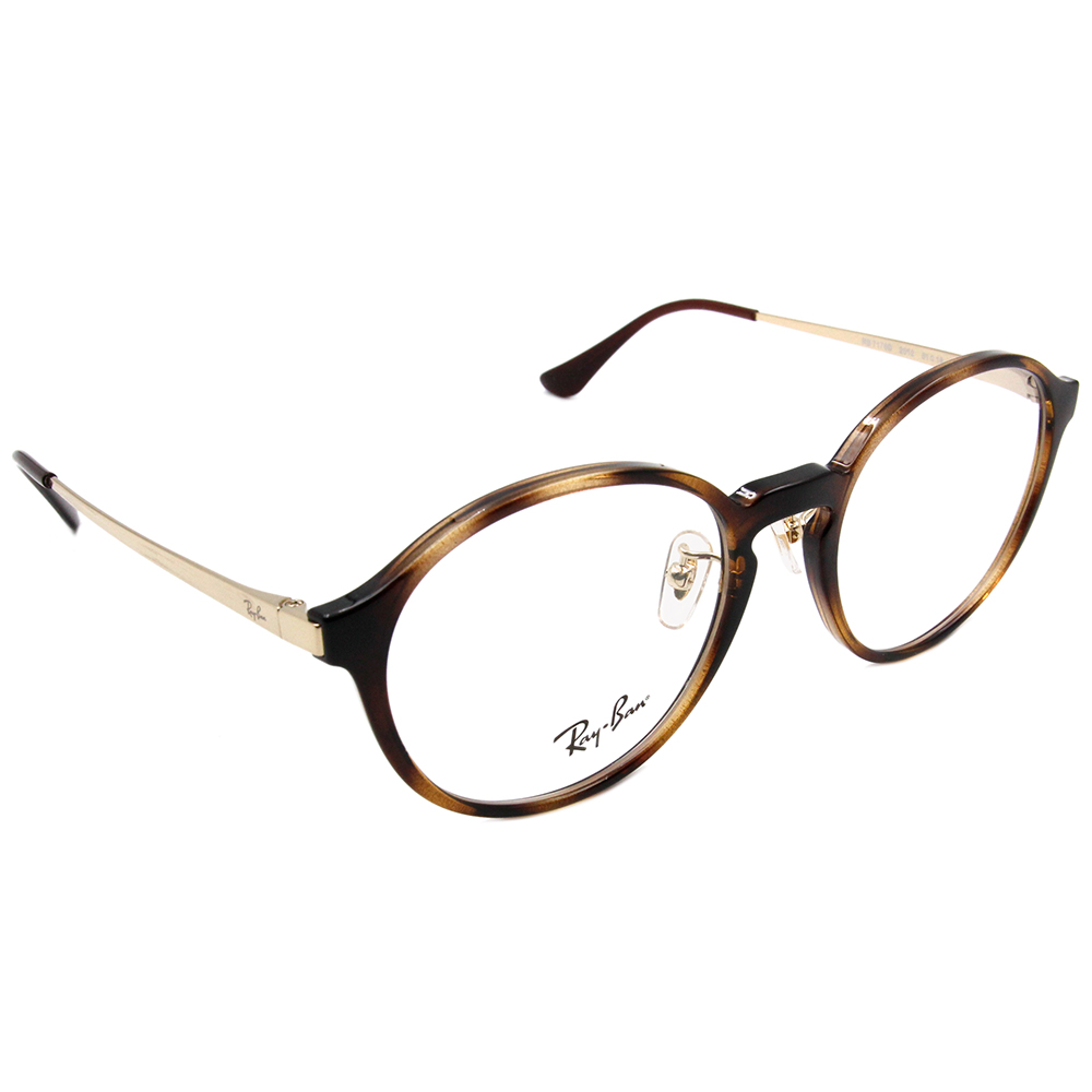 Ray Ban l 復古學院風波士頓框眼鏡 玳瑁淺棕