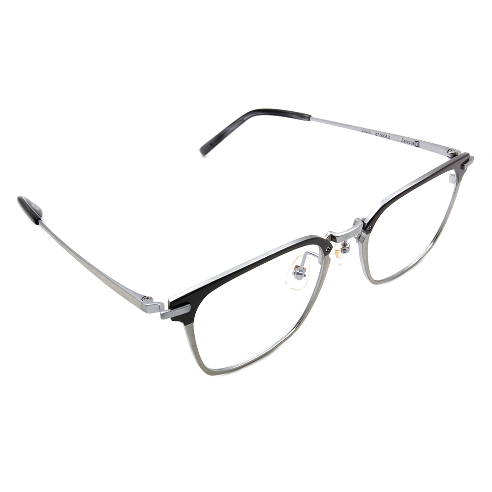 Selecta | 低奢多變拼色款眼鏡 亮黑銀
