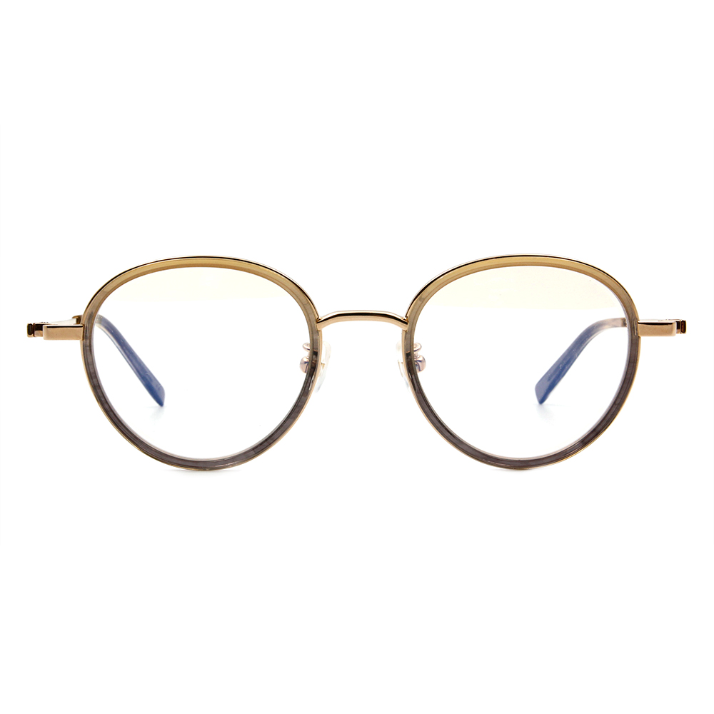 Selecta | 高貴淡雅波士頓框眼鏡 透金棕