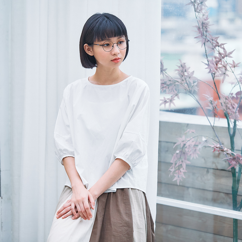 SOU・SOU l 花遊小路 橢圓框眼鏡✿酷炫黑