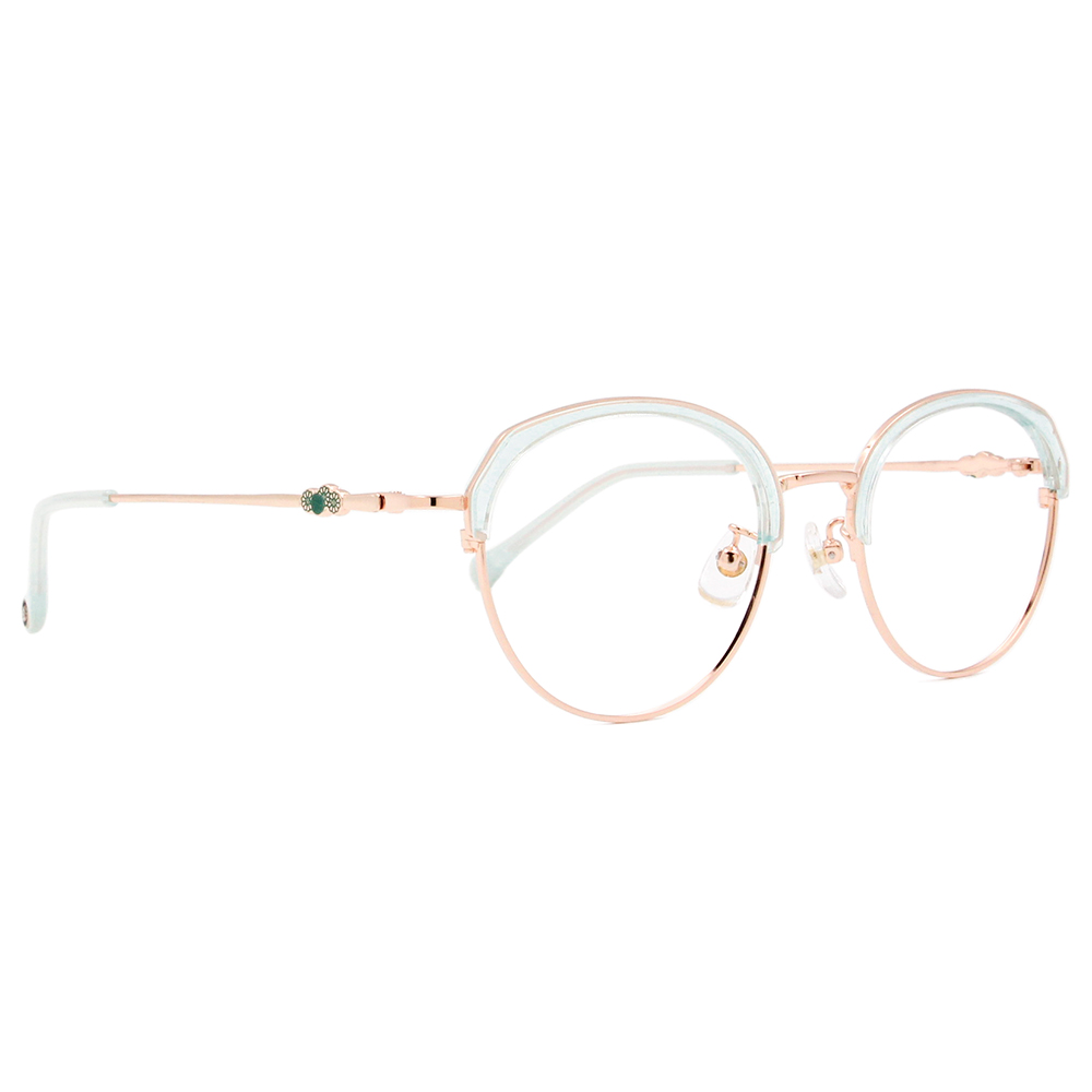 SOU・SOU l 圓與小菊 復古眉框✿果凍綠