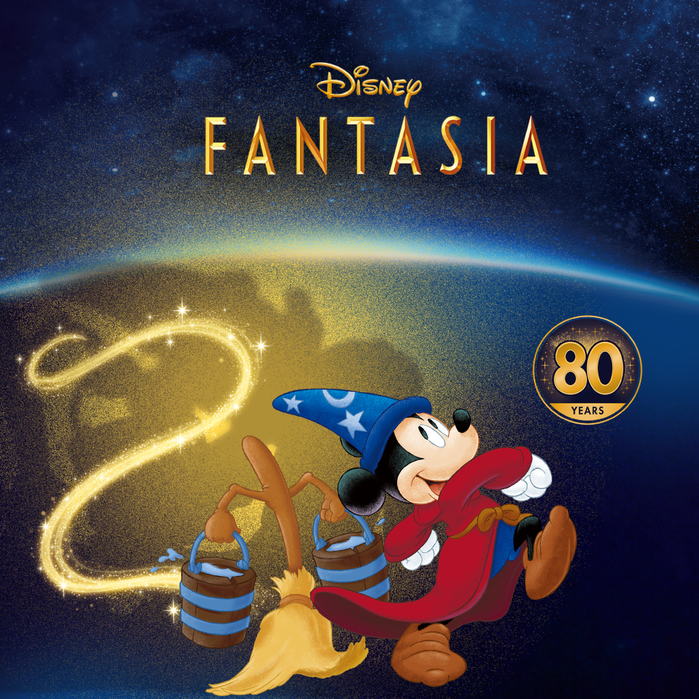Disney🌟Fantasia l 魔術帽 多邊框眼鏡 奇幻黑