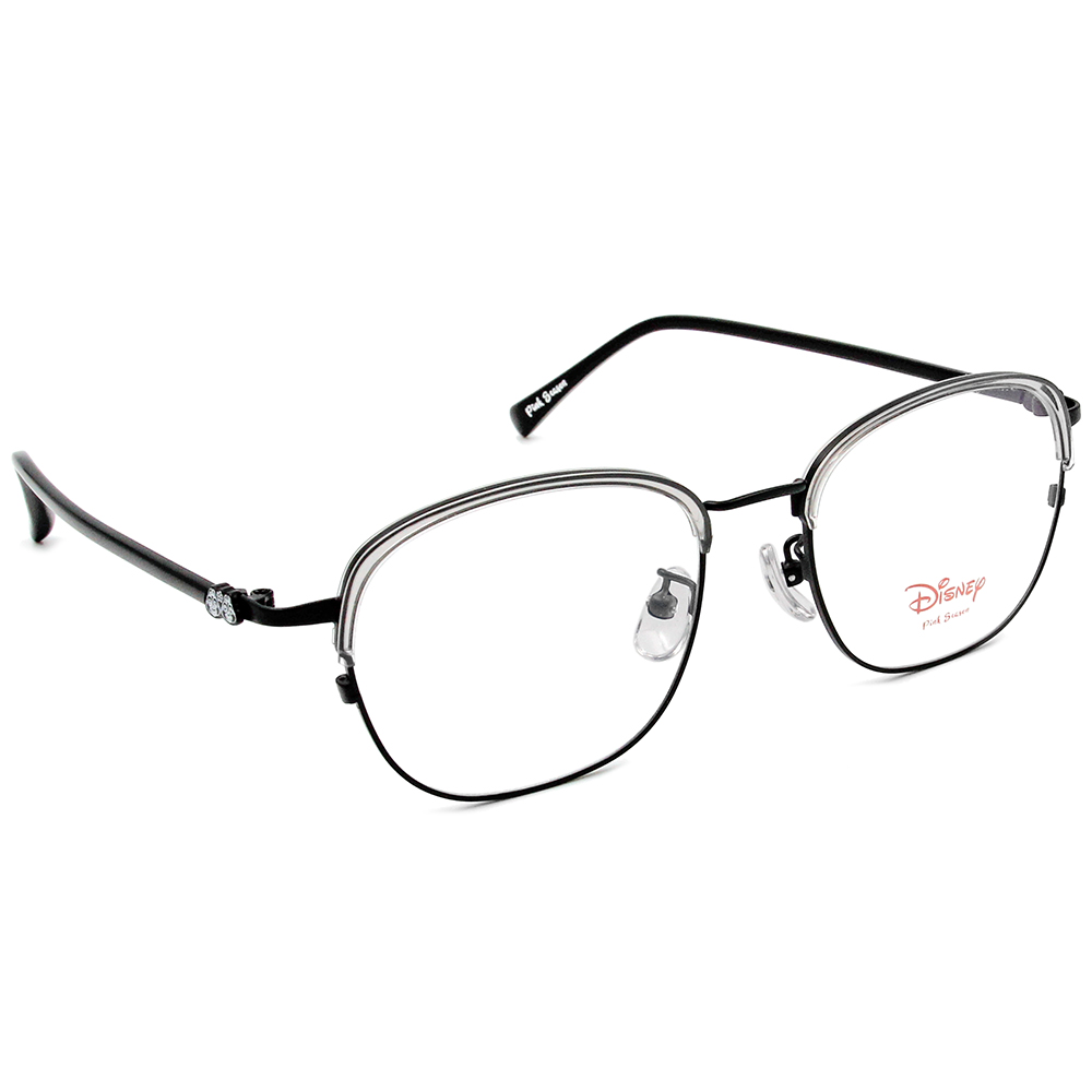 Disney-粉萌季 l 相親相愛奇奇蒂蒂 眉框眼鏡 透黑色