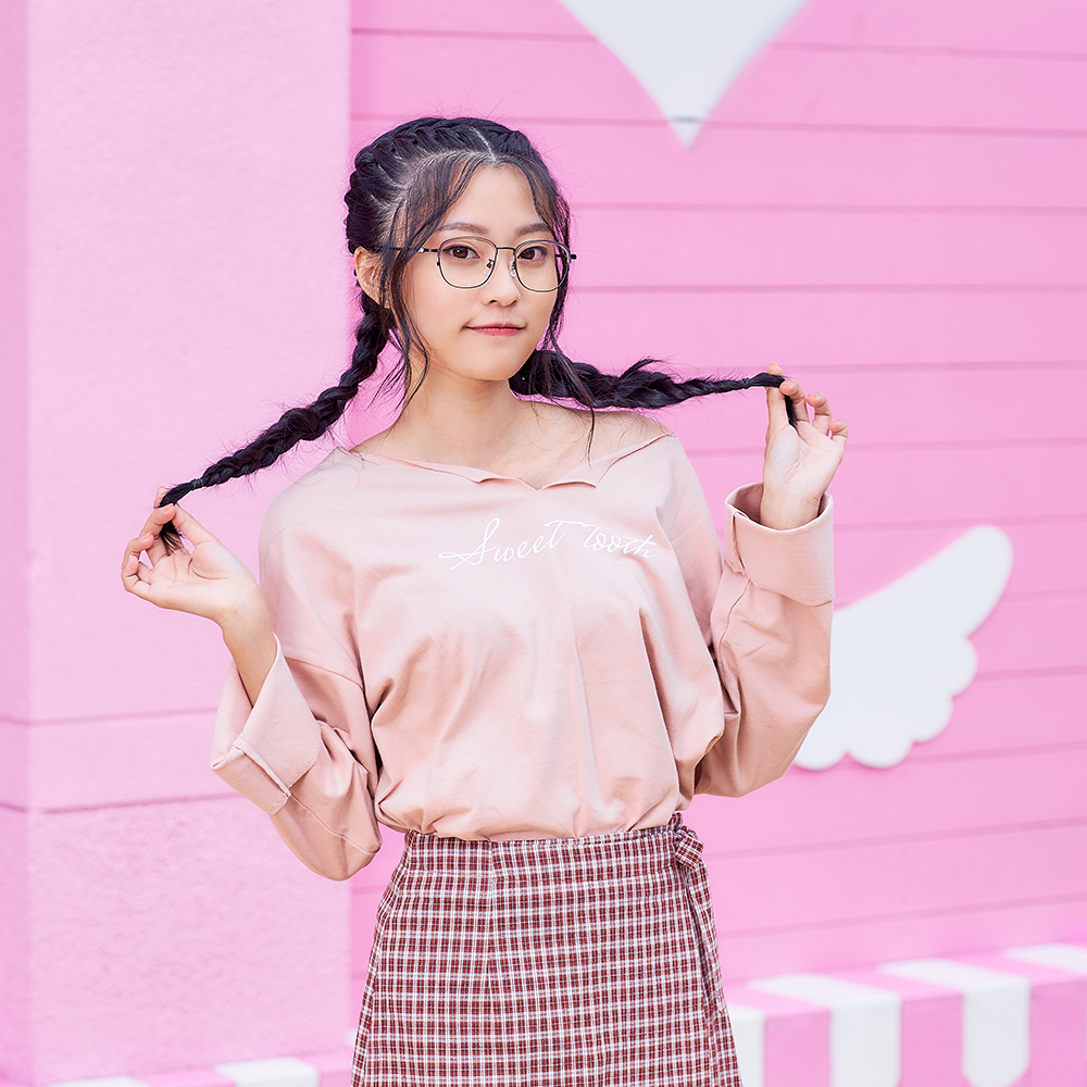 Disney-粉萌季 l 相親相愛奇奇蒂蒂 眉框眼鏡 透黑色