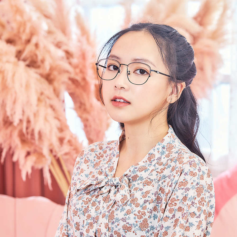 Disney-粉萌季 l 相親相愛奇奇蒂蒂 眉框眼鏡 透黑色