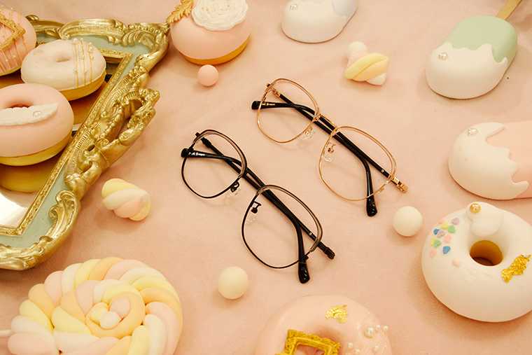 Disney-粉萌季 l 相親相愛奇奇蒂蒂 眉框眼鏡 透黑色