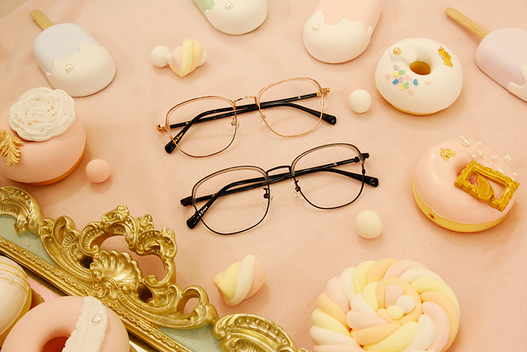 Disney-粉萌季 l 相親相愛奇奇蒂蒂 眉框眼鏡 透黑色