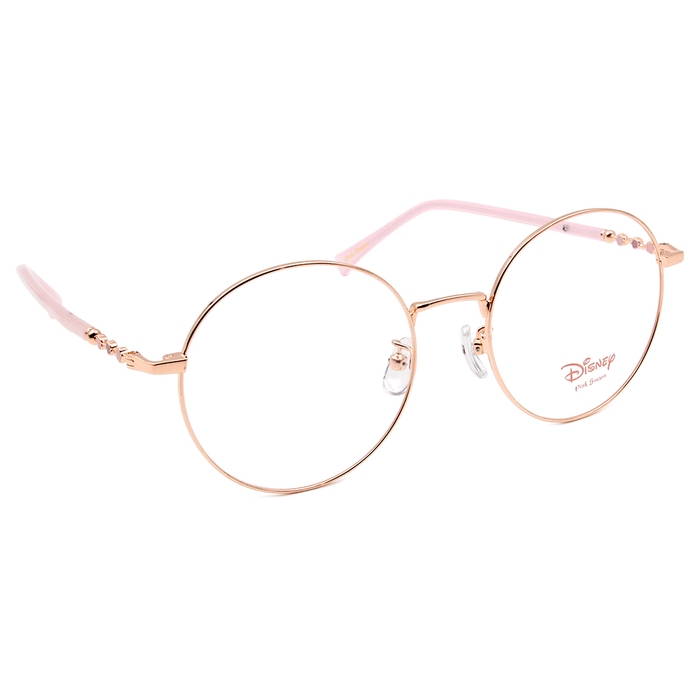 Disney-粉萌季 l 春採花蜜 大圓框眼鏡 玫瑰金