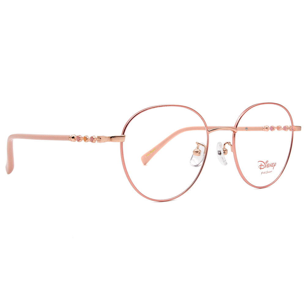 Disney-粉萌季 l 春採花蜜 波士頓框眼鏡 粉桃橘