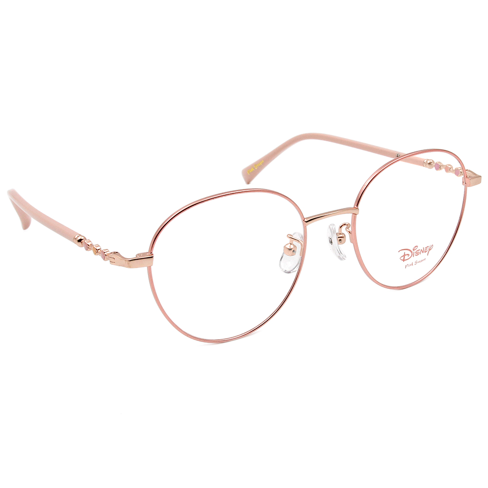 Disney-粉萌季 l 春採花蜜 波士頓框眼鏡 粉桃橘